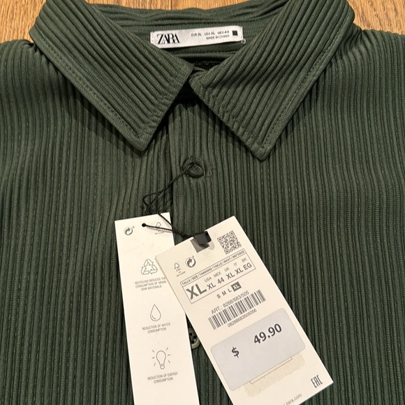 Zara Oversized Shirt XL NWT - Picture 2 of 3